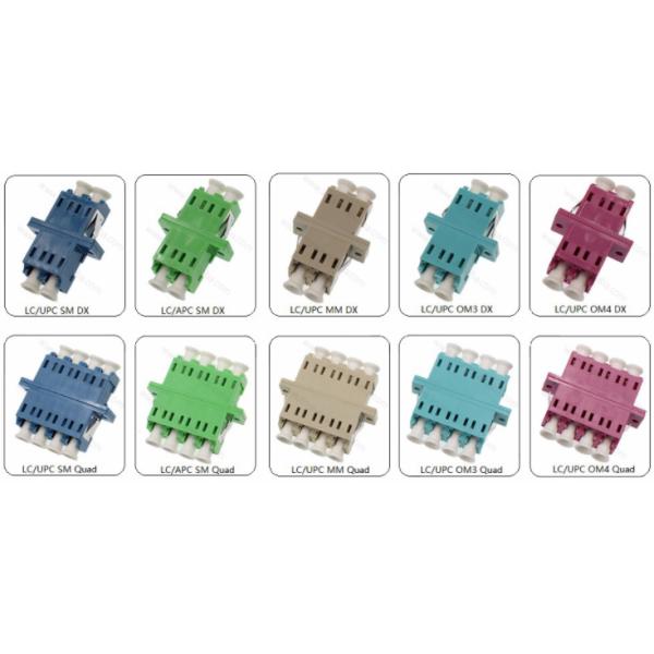 LC SM Duplex Sc Fiber Connector With Flange , Fiber Optic Coupler Singlemode