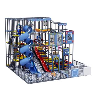 Buy cheap 90 Squares Custom Indoor Playground Multi Level Indoor Playground Maze Rocket Theme product