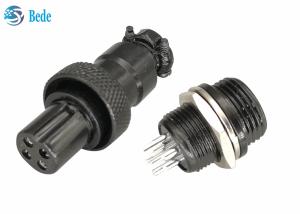 Buy cheap Male And Female Kits Gx12 Aviation Connector Black Color Zinc Alloy Material product