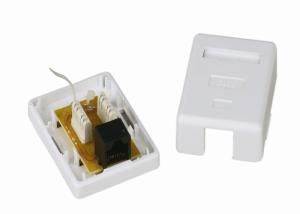Cat6 Single Jack unshielded white Surface Mount Box