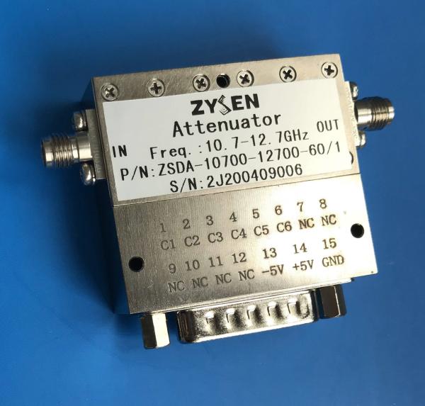 Quality 60dB Microwave Variable Attenuator 10.7 To 12.7GHz Digital Control for sale