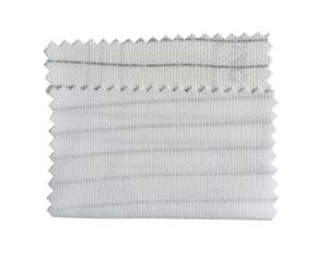 China Dust Free Knitting Polyester ESD Fabric Stripe White In Stock , White Color on sale