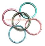 jiayang rainbow color snap hooks flat key ring and keyring split with chains