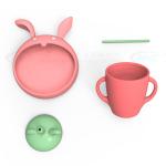 MHC Starter 6-12 Months Rabbit Baby Feeding Set Non Silicone Bpa Free Non Toxic