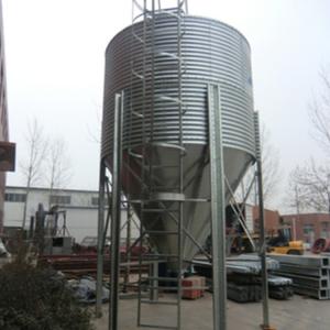 China Conical Steel Grain Bin Hopper Bottoms Cleaning Ventilation Support on sale