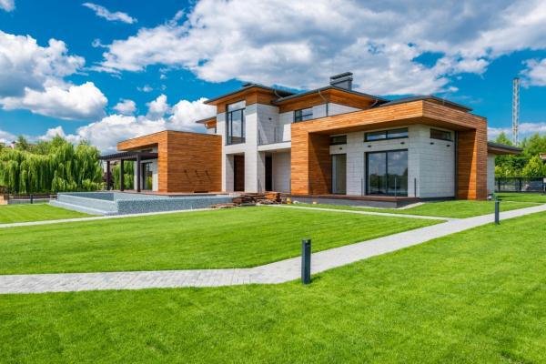 Quality Landscaping With PE And PP Density Tufted 40mm Natural Color Artificial Turf for sale