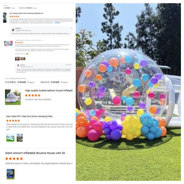 Transparent Popular Inflatable Bubble Tent Igloo Tent Dome House Glamping Pvc