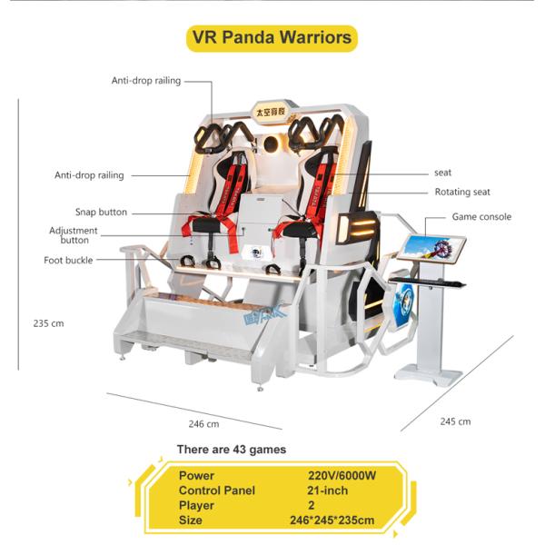 VR Indoor Playground Game 2 Players Attractions 9D Vr Virtual Reality Simulation