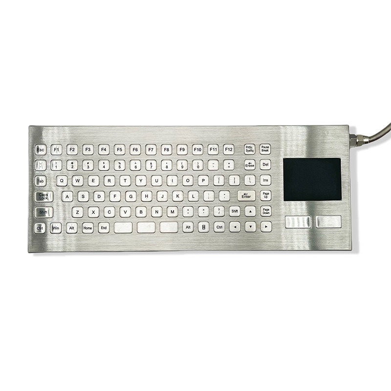 IP67 / IK07 Stainless Steel Keyboard integrate TouchPad waterproof dustproof Customized Industrial Metal Keyboard Mining Keyboard -40℃