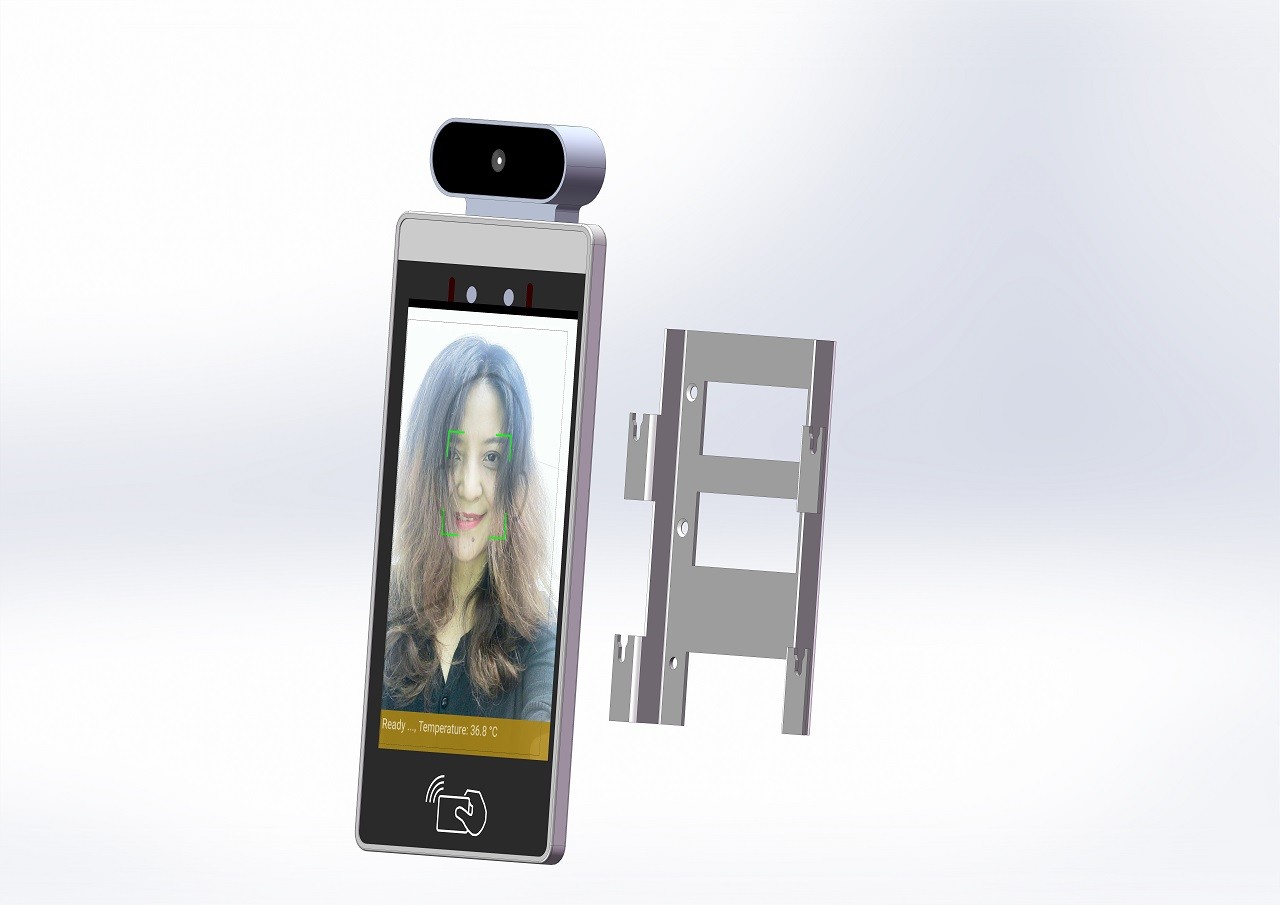 Free Standing 8 Inch Customized IC NFC Reading Face Identified Android OS Access Control Panel