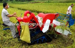 China 4LZ-0.8 without tail pulley mini muddy field applicable wheat combine harvester on sale