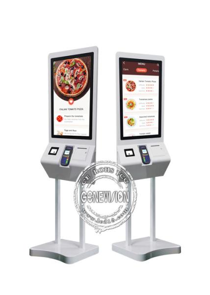Mcdonald's Self Service Kiosk 27 Inch Android Touch Screen With POS Machine