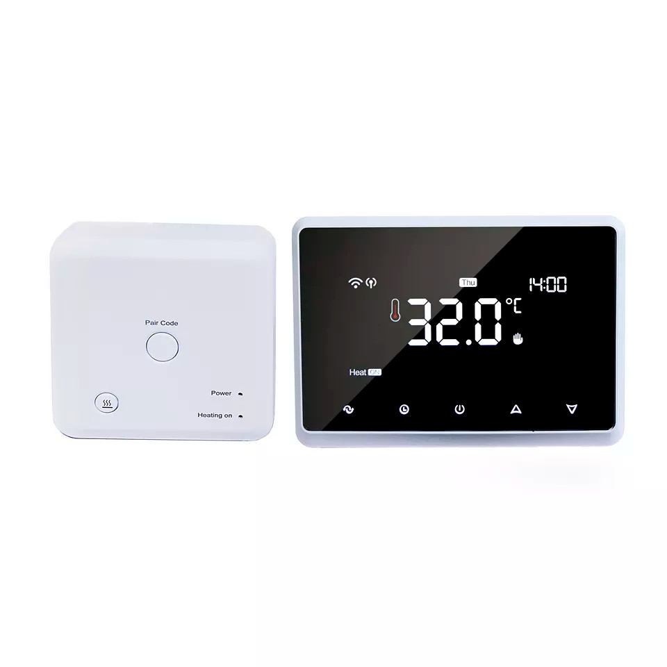 Smart Water Floor Heating Room Thermostat Touch Screen Lcd Display Gas Furnace