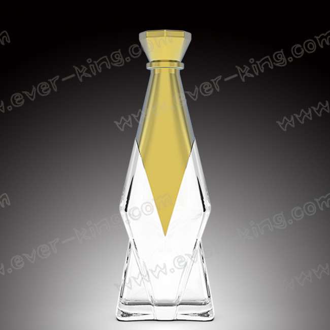 Glass Stopper Empty Alcohol 500mL Vodka Glass Bottle