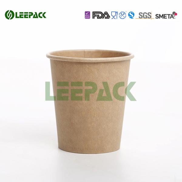 10 oz Eco Friendly Custom Disposable Kraft Coffee Paper Cups fully HD Printing Wholesale hot drink paper cup with lids