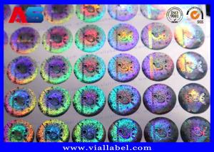 China Custom 3d Holographic Tamper Evident Security Label 20mm Anti Counterfeiting on sale