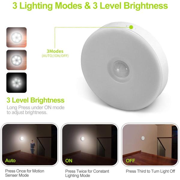 700mAH 10ft -16ft Distance USB Rechargeable Motion Sensor Light