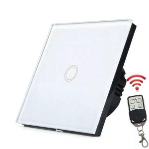 EU Standard Wireless Remote Control Touch Switch For RF433 Smart Wall Light Switch 1/2/3 gang glass touch