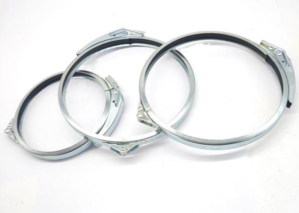 Quality Custom 3.0 V Band Clamp Galvanised Steel Lever Mechanism Ducting Pull Rings With Seal for sale