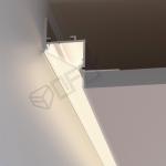60*55mm Ceiling Plaster LED Alu Profile With PC Cover For LED Strip Lighting
