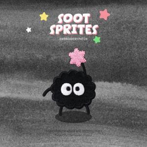 Fantasy Soot Sprite Sticker Customized Pink Star Hopeful Charm for Creative Wardrobe