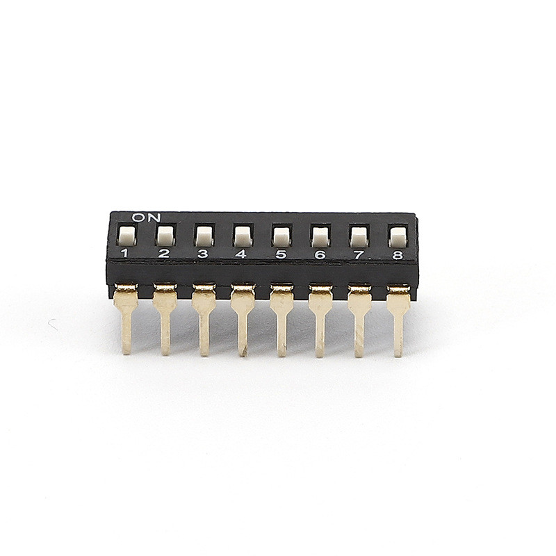 2.54mm pitch 8 pin single pole double throw tri-state slide DIP Switch