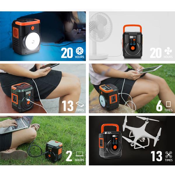 Lithium Ion Portable Solar Power Bank 30000mah 110V / 220V For Outdoor Camping