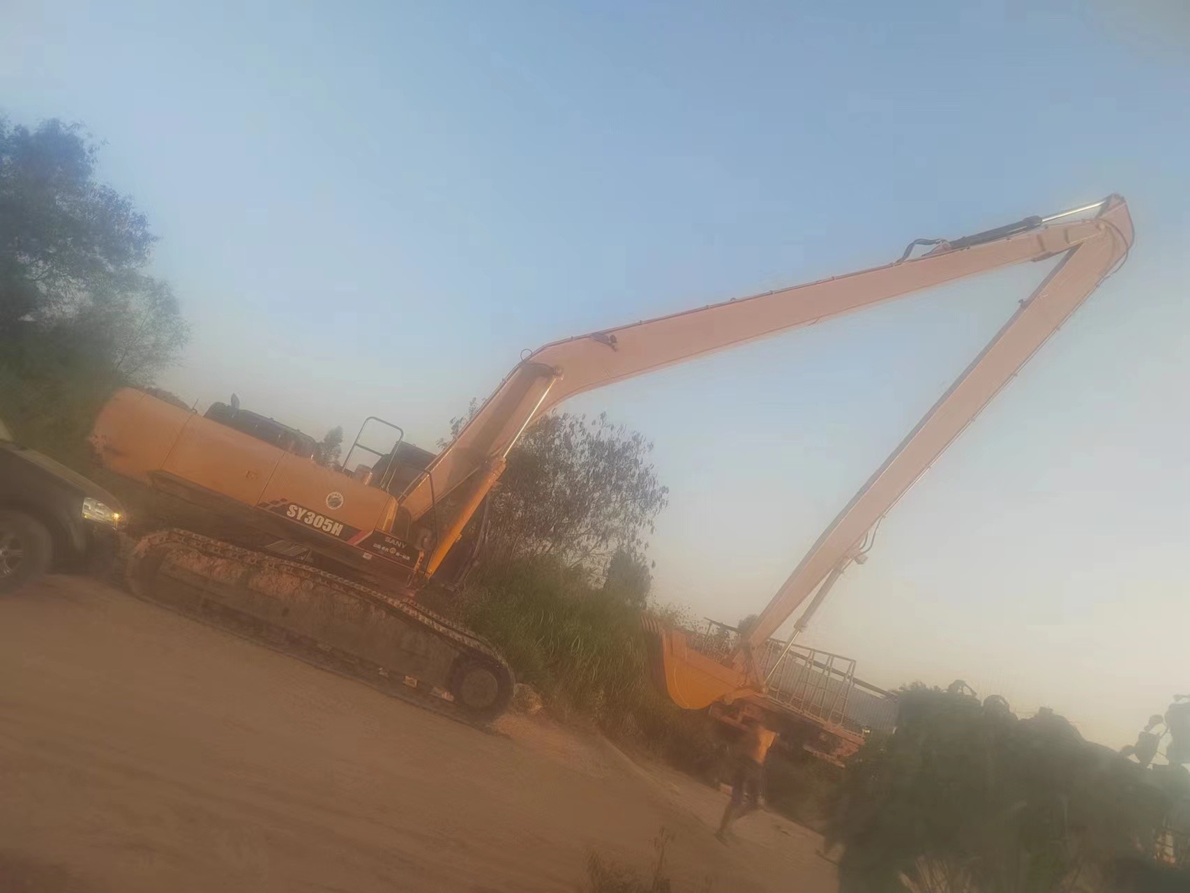 SANY305 Extended Long Reach Excavator Booms 24 Meters Q355B Material