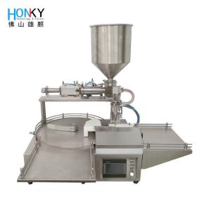 Cosmetic Cream Desktop Filling Machine With Ceramic Rotary Valve Piston Pump