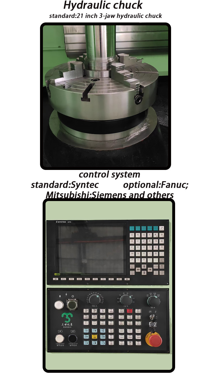 Heavy Duty 12 Station Servo Turret Vertical CNC Lathe Machine