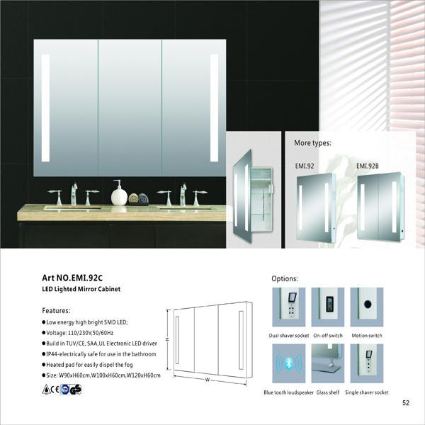 Quality Recessed Medicine Aluminum LED Mirror Cabinet Mail Box Packing for sale