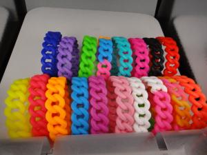 China 19mm width wholesale CUSTOM twist braided silicone bracelet, Personalized silicone bracelet on sale