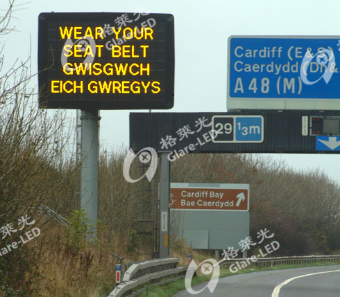 16x16 Resolution City Road Gantry Top Variable Message Sign Full Color LED Display