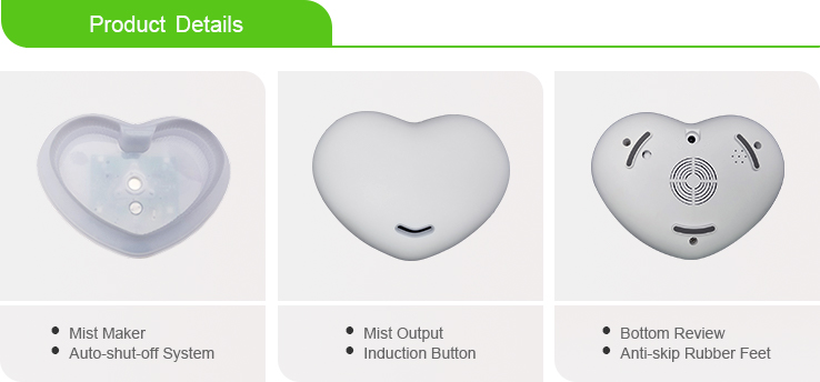 Heart Shaped Natural Sound Remote Control Humidifier For Kids