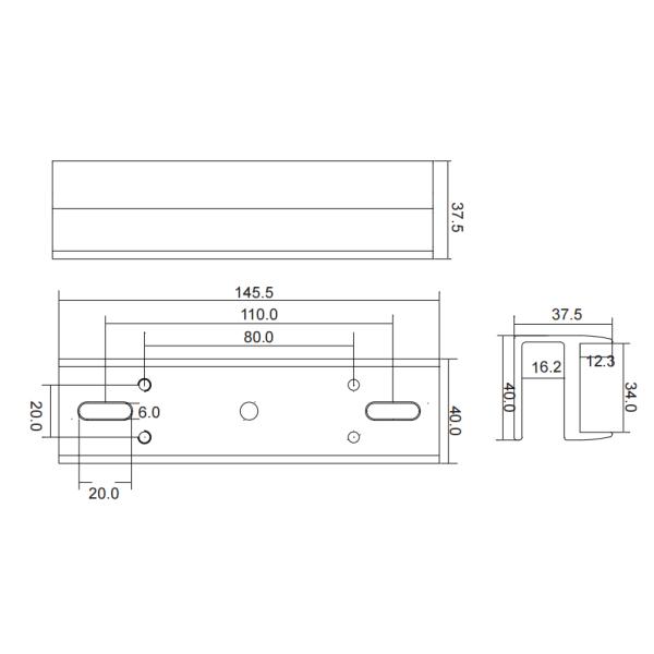 180UI Magnetic Lock Bracket for 180KG Electro Magnetic Door Locks