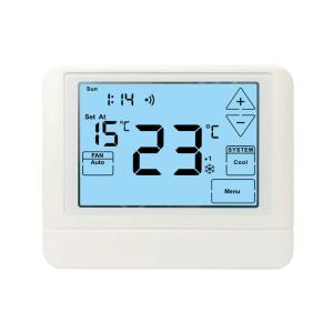 China Riseem Wifi 24V Wireless Room Thermostat Weekly Programmable ABS Air Conditioner TUYA Thermostats on sale