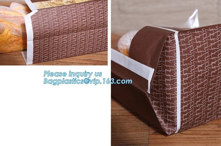 Custom Printing Recycled Brown Kraft Paper Bags,Custom Printed Factory Glassine Paper Bread Small Brown Bag, bagease