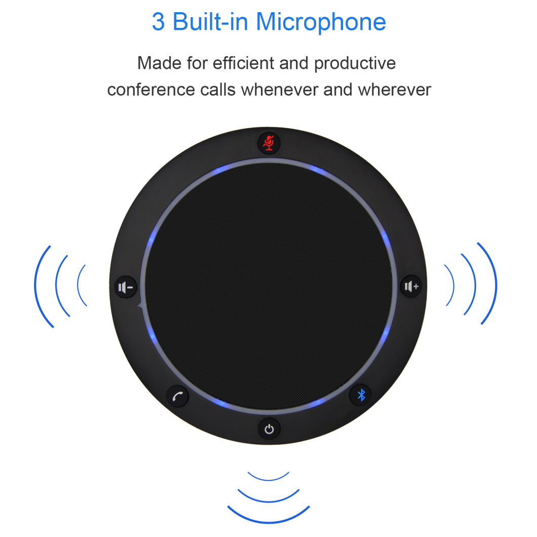 High Quality Omnidirectional USB Speakerphone for Conference Meeting Room