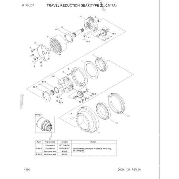 Excavator Hyundai R235LC-9 XKAQ-00244 Bolt Scoket Planetary Gear Unit