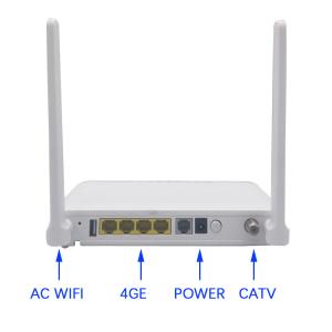 F673V ZTE FTTH ONU ONT 2.4G / 5G AC WIFI 1TEL 4GE SC APC Optical Connector