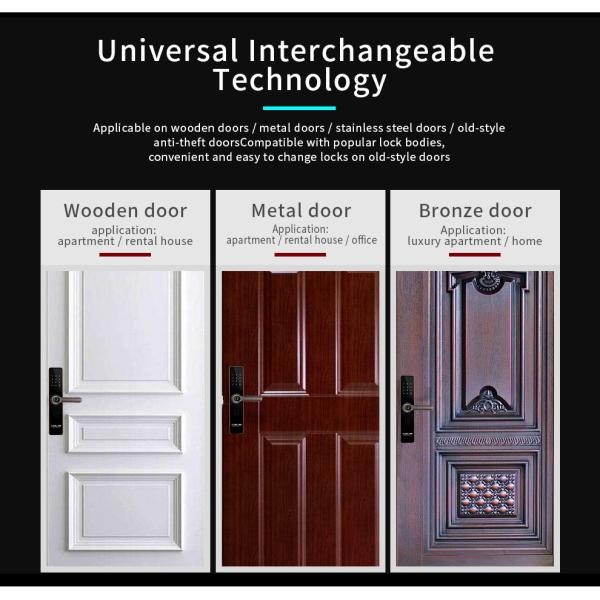 Keyless Entry Mortise Door Lock with Biometric Fingerprint Touchscreen Keypad Smart Lock