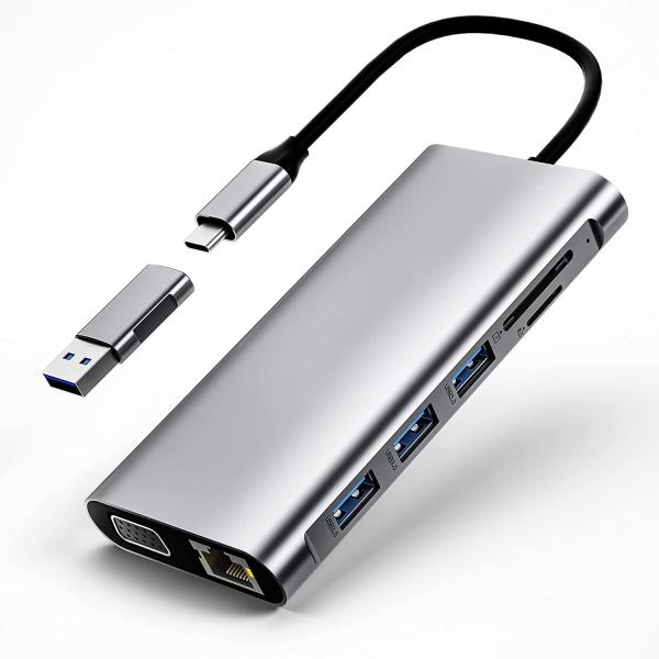 USB 3.0 Hub Extension Type A Male To Female Data Cord With USB C Hub Power Extra
