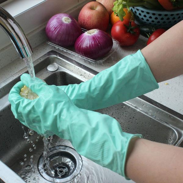 Quality 30g-80g Household Rubber Gloves Cotton Flocklined Protect Hands Well for sale