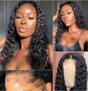 China 10A Grade Invisible HD Lace Closure 5x5 Deep Wave Lace Frontal Wig on sale