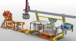 Custom Powder Coating Spray Machine 0-75° Customized Centrifugal Mechanism