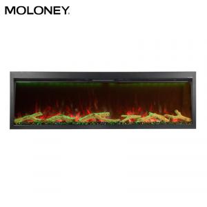China 95 Faux Wood Insert Electric Fireplace Adjustable Heating Vent Three Dimming LED Colorful Flame on sale