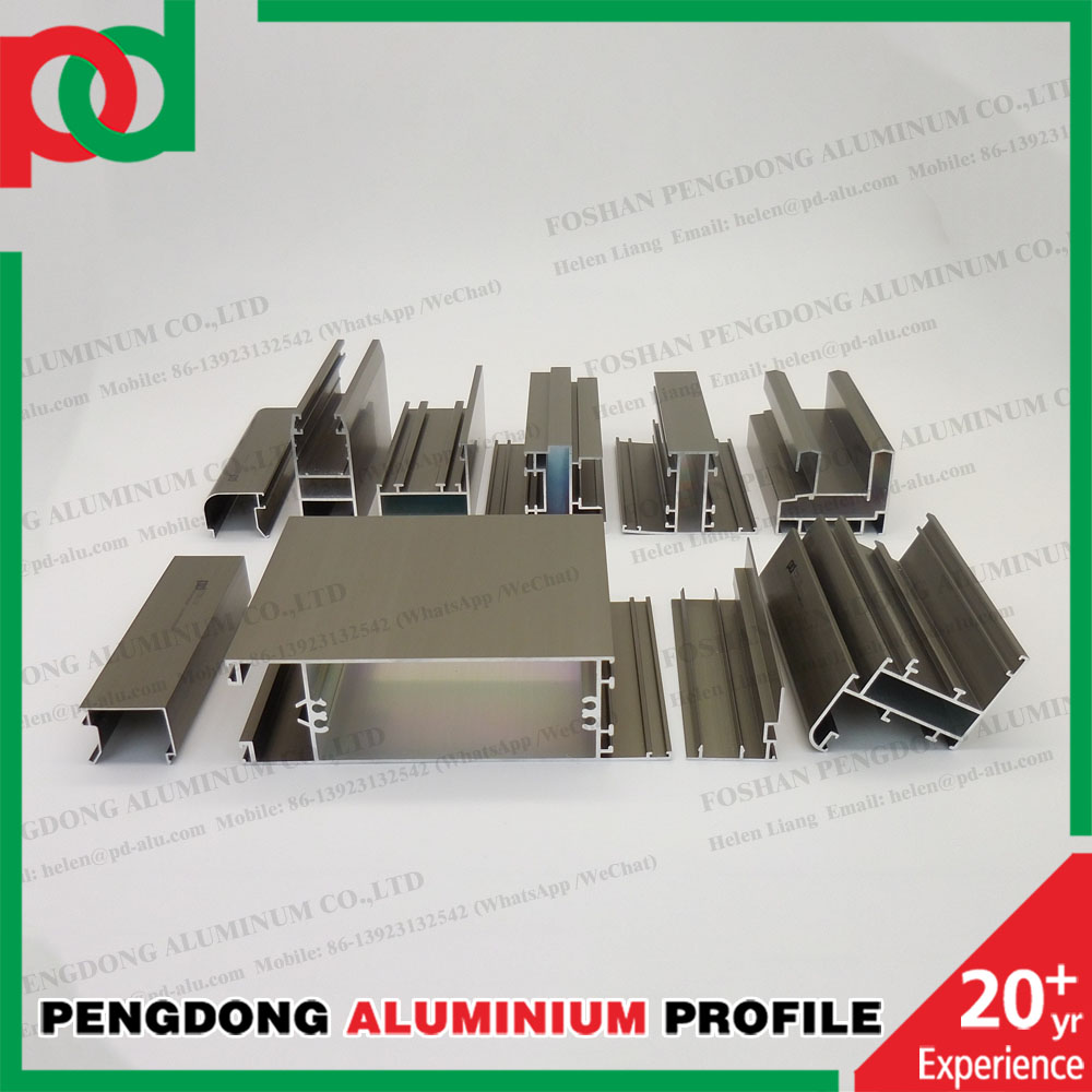 Aluminium Profiles Extrusion Casement Window Door Square Tube Customized Anodizing Champagne For Ethiopia Market