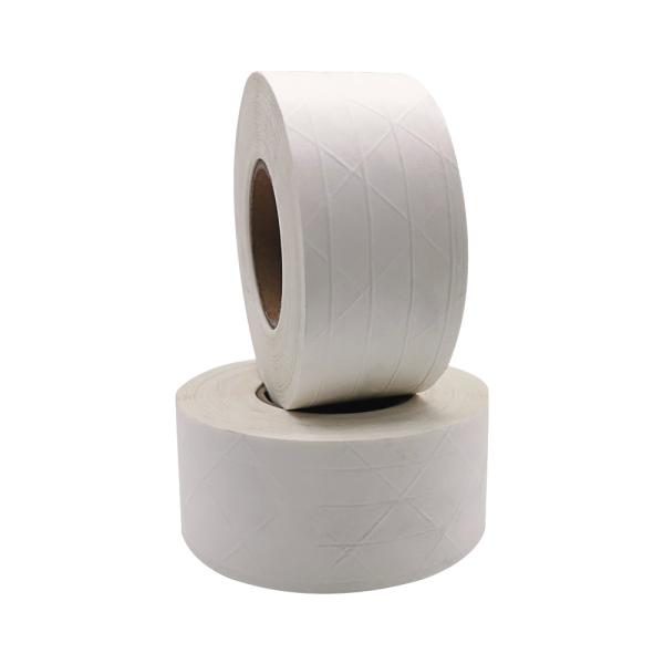 Quality Customizable White Hot Melt Adhesive Single Side Printed Kraft Paper Tape for sale