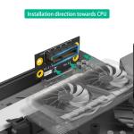 Reverse 90 Degree PCI-E 3.0 1X Slot To PCIe X1 Adapter Riser Card For 2U Server