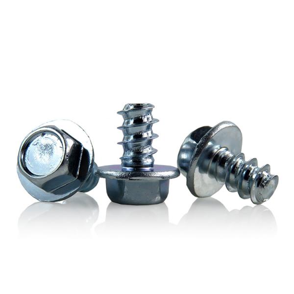 Quality WN5447 Hex Flange Head Self Tapping PT Thread Forming Screw Plain Finish for Fastening for sale